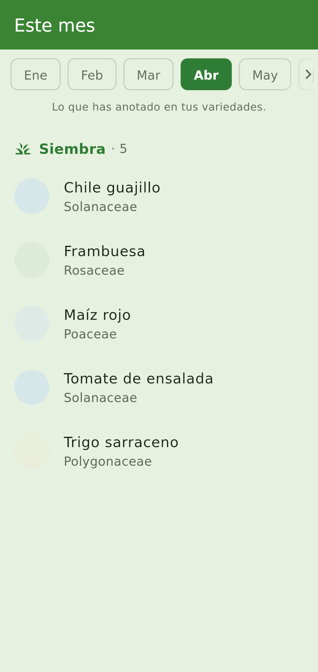 Tane calendar