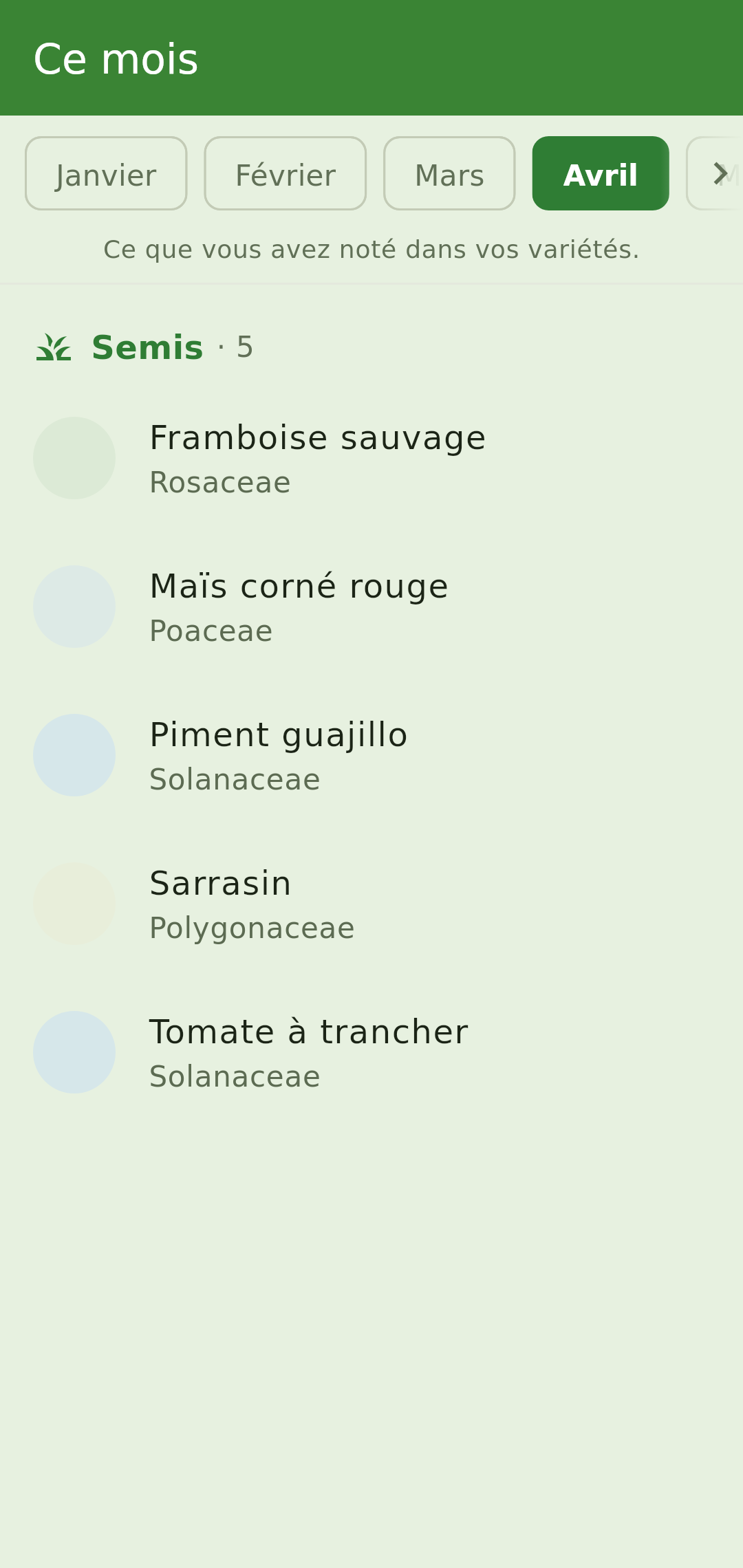 Tane calendar